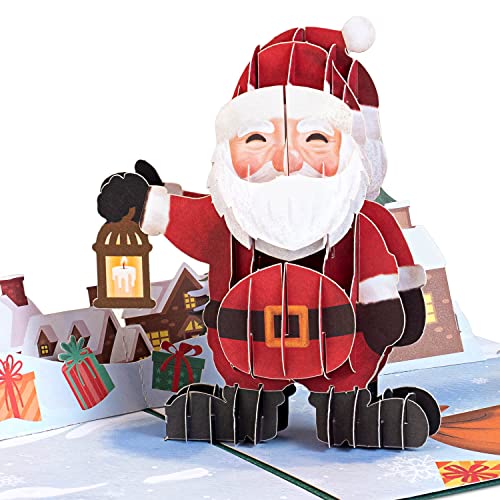 papercrush® Carte pop-up Père Noël - Carte de Noël 3D amusante pour enfants, femmes et hommes - Carte de Noël faite à la main, billet de Noël 3D avec enveloppe Cover