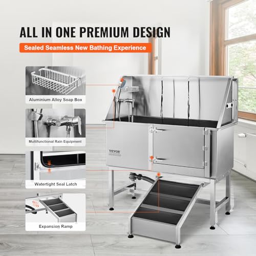 VEVOR-50-Pet-Dog-Bathing-Station-wRamp-Professional-Stainless-Steel-Dog-Grooming-Tub-wSoap-Box-FaucetRich-Accessory-Dog-Bathtub-for-LargeMediumSmall-Pets-Washing-Sink-for-Home-Right VEVOR 50 Pet Dog Bathing Station wRamp Professional Stainless Steel Dog Grooming Tub wSoap Box FaucetRich Accessory Dog Bathtub for LargeMediumSmall Pets Washing Sink for Home Right