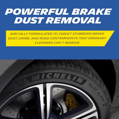 Image of MICHELIN Wheel & Rim Cleaner 500ml | Powerful Brake Dust & Grime Remover | Acid Free Formula Safe on Alloy, Chrome & Painted Wheels Deep Cleaning Formula Restores Shine & Removes Iron Contaminants