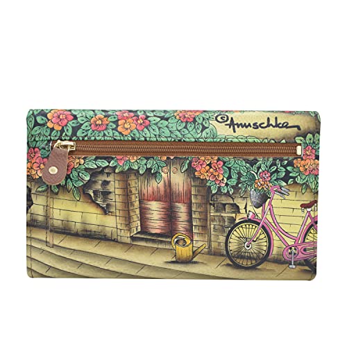 Anuschka Women’s Original Hand-Painted Genuine Leather RFID CheckBook Clutch2