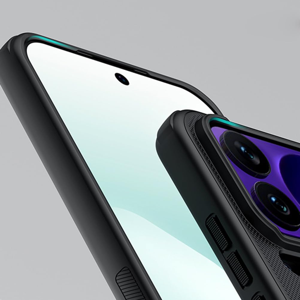 Stoßfest Hülle für Xiaomi 17 Pro Max/17 Pro/17, Dünne Leichte Gefrostet rutschfest Schutzhülle Unterstützt Drahtlose Aufladung Handyhülle,Schwarz,17 Pro