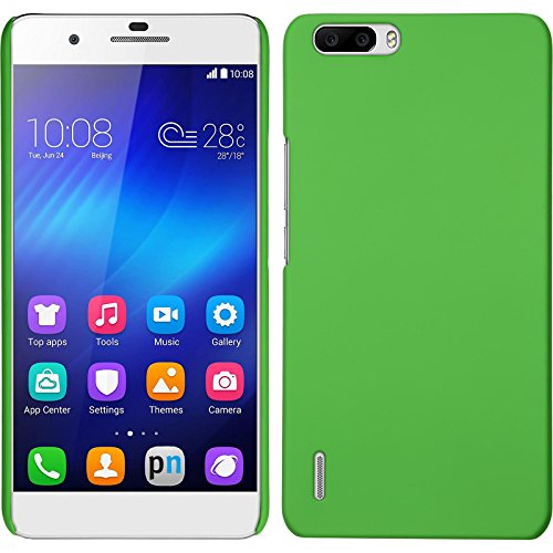 PhoneNatic Custodia Rigida Compatibile con Huawei Honor 6 Plus - gommata Verde - Cover + Pellicola Protettiva
