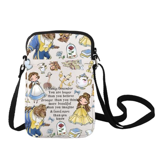 LEVLO Princess Crossbody Bag Fairy Tales Fans Gift Fairy Tales Shoulder Bag Cartoon Princess Merch