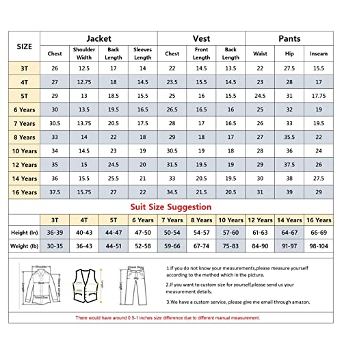 Kids Tuxedo Suits For Boys Jacquard 3 Piece Slim Fit Dress Clothes Wedding Dinner Blazer Vest Pants Champagne #TOP4