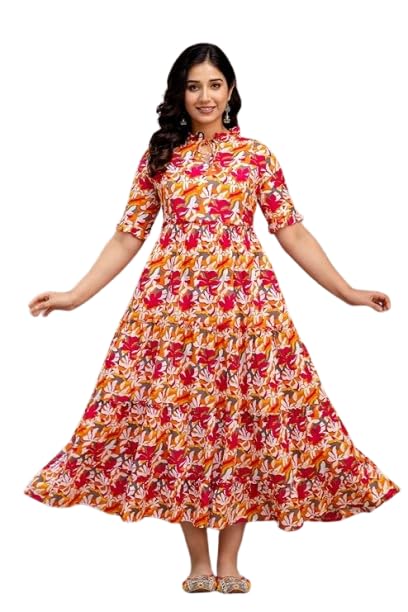 henal Anarkali Cotton Rayon Maternity Feeding Kurti for Women with Zippers | Maternity Dress for Pre and Post Pregnancy & Nursing Mom-picture-11