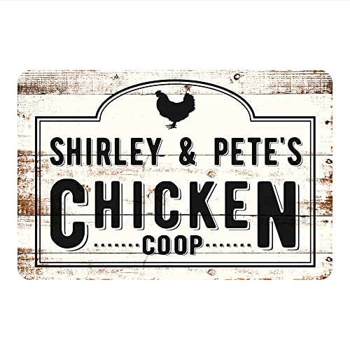 Personalized Chicken Coop Metal Sign (4x6 Inches)