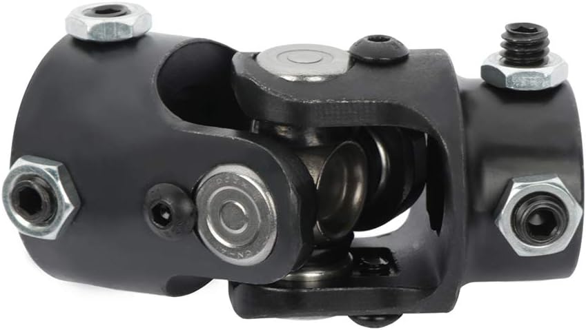 SCITOO 9/16"-26 spline X 3/4"DD Steering Shaft Universal U-Joint Black Single, 96mm Working Angle 35 Degree