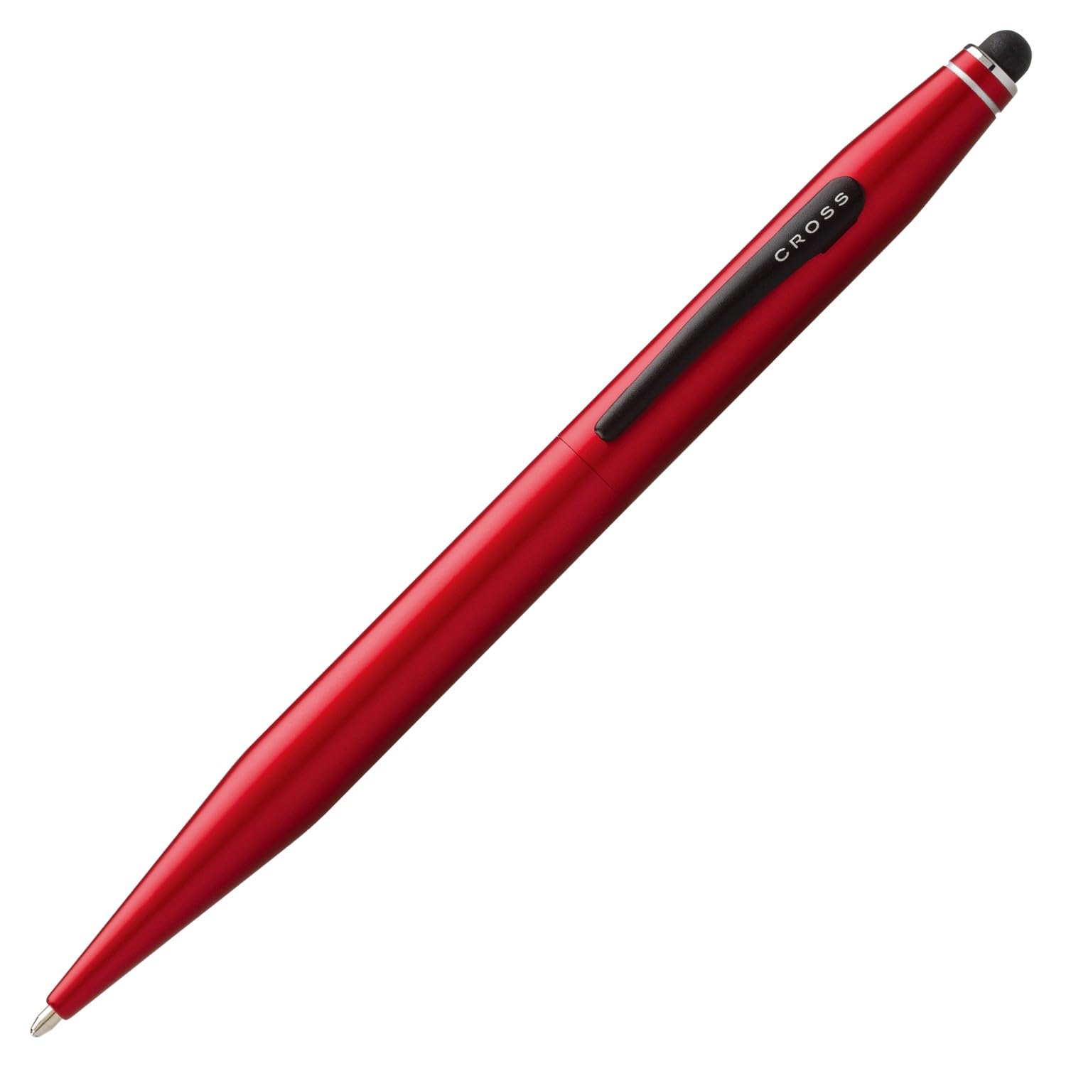 Cross Tech2 Refillable Ballpoint Pen, Medium Ballpen With Stylus, Includes Premium Gift Box - Metallic Red