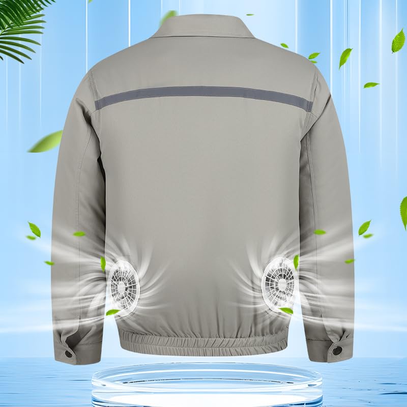 Kuchofuku Air-Conditioned Work Jacket, Air Conditioned Cooling Vest Jackets with 2 Fans - Men and Women for Working Outdoor2