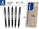 PILOT FriXion Clicker 0.7 – 5 Stück – Farbe Schwarz – Radierbarer, nachfüllbarer Gel-Tintenroller mit Druckmechanik und thermosensitiver Tinte, mittlere Spitze, 1 Stück (5er Pack)