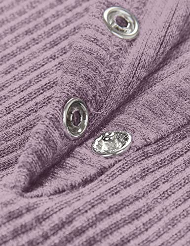 MEROKEETY Women's Summer Short Sleeve V Neck T Shirts Casual Ribbed Button Henley Knit Tops Blouse4