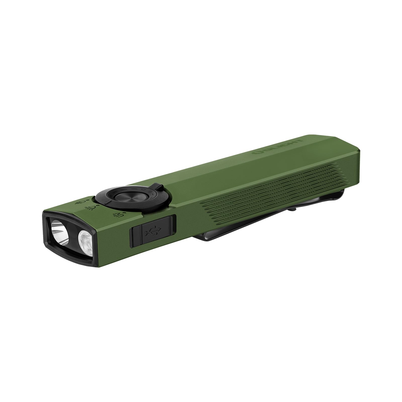 Lampe Torche Olight ArkPro Rechargeable - 1500 Lumens, Lumière Blanche, Verte, UV, Portée 205m, Magnétique