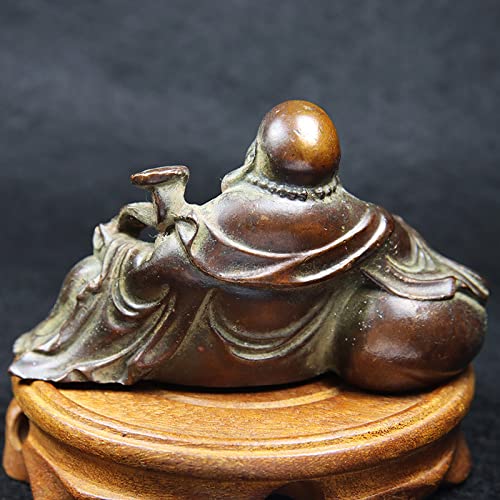 Bouddha Maitreya en Cuivre AMUCK : Statuette Vintage Idéale à Offrir pour un Bureau - 5