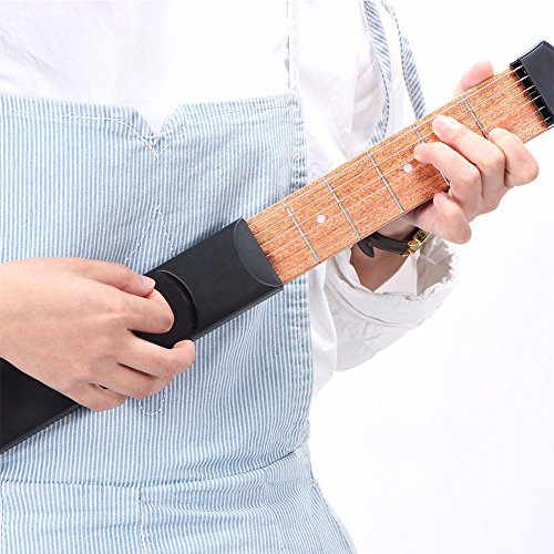 HLHome Guitare de poche d’entraînement pour la pratique des accords et l’exercice des doigts Cover