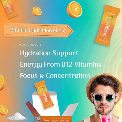 Sugar Free Electrolytes Powder Packets - Mens Multivitamin & For Women With Iron Folate Zinc - Daily Multi Vitamin Water Hydration Mix - 2500 Mcg B12 Powder Packets, Vitamins C D B6 Keto Supplement #TOP2