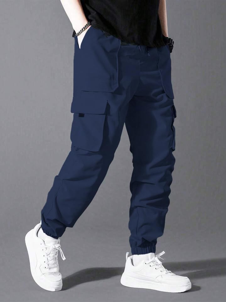 Image of Samfor Polyester Track Pants for Men || Men Track Pants || Men Stylish Track Pant || Cargo Track Pant for Men || Track Pant with Multiple Pockets