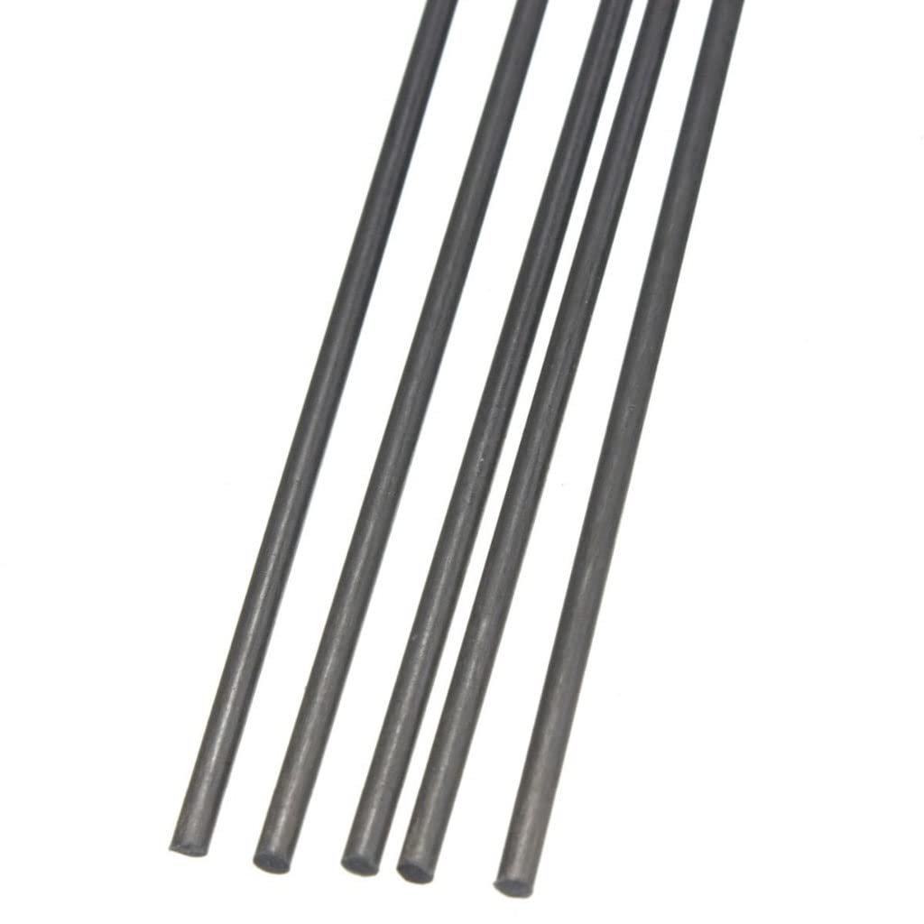 Okrągłe pręty z włókna węglowego 1000 mm do samolotów RC Projekty DIY Rurka z matowym wykończeniem(5pc 3mm X L1000mm)