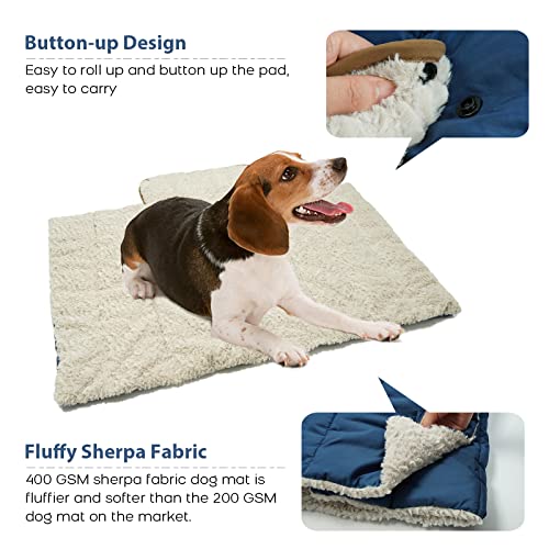 Iecoii Portable Dog Bed, Foldable Dog Crate Pad, Soft Flannel Dog Camping Bed, Dog Travel Bed, Dog Car Bed, Washable Lightweight Dog Cushion, Thick Pet Bed Mat For Cats Small Medium Large Dogs #TOP4