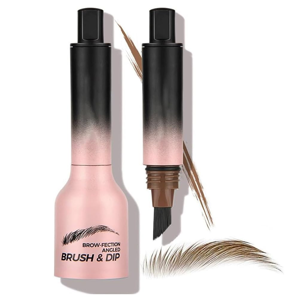 Eyebrow Pencil, Hair Drawing, Microblading Eyebrow Pencil, Waterproof and Long-Lasting 3D Eyebrow Pencil with Oblique Brush for Natural Brow Colour (Taupe)