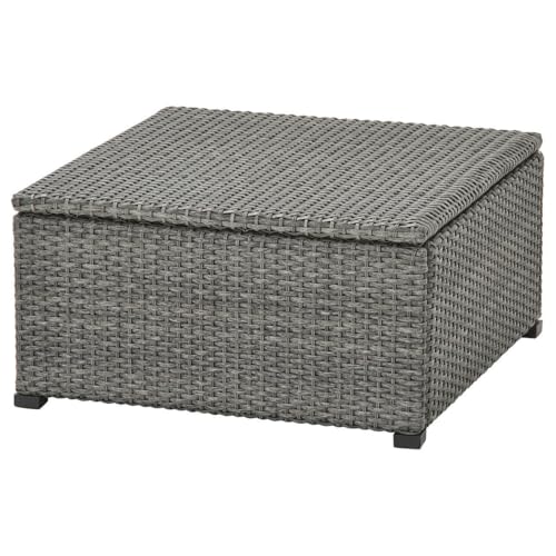 Tabouret modulaire intérieur extérieur avec coffre de rangement de 62 cm
