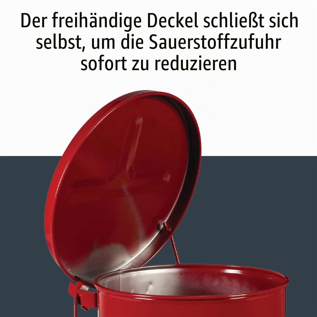 Justrite 900 Öl-Entsorgungsbehälter 30.2cm x 40.3cm Rot