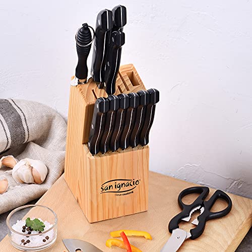 San-Ignacio-Juego-de-cuchillos-15-piezas-cuchillos-en-acero-inoxidable-y-tacoma-de-madera-SG-4158