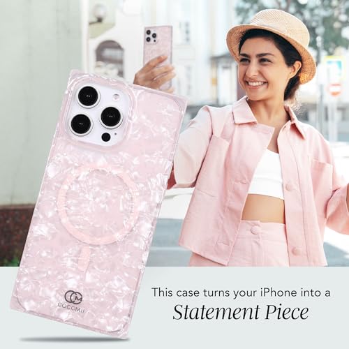 Image of COCOMII Rectangle for iPhone 16 Pro Case, Pink Opal