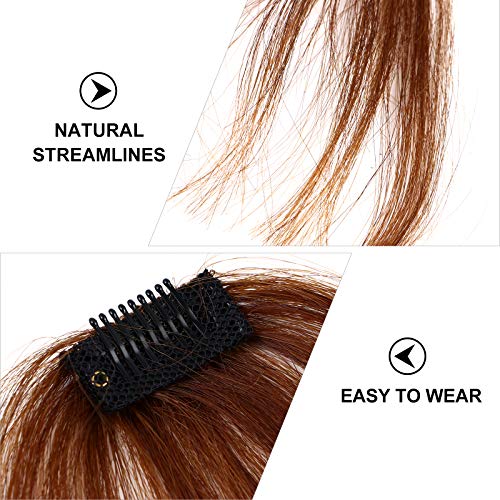 Lurrose Prendedor de franjas de cabelo Extensões de cabelo Franja Prendedor reto na franja peruca pa