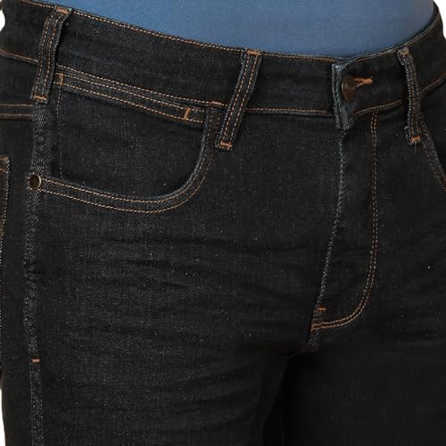 Image of Wrangler Men's Blue Fitted Fit Low Rise Jeans