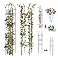 Wellsign 100% Metal Obelisk Trellis for Climbing Plants Outdoor Garden Tower Trellis 6.6ft, Plant Support with Garden Twist Tie for Tomato Cucumber Ivy Vines Rose Potted Plant Trellis Indoor 2 Pack