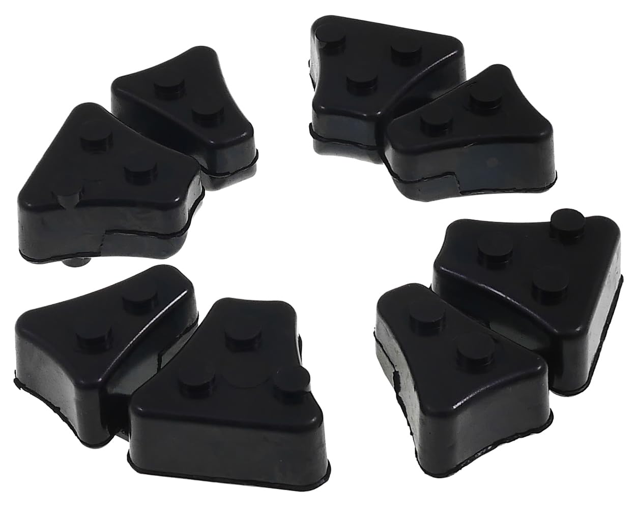 Set di ammortizzatori posteriori per Yamaha MT-03 XT 600 660 XTZ XV 125 250 XVS 250 – 4 pezzi – gomma nera – migliora il comfort di avviamento e cambio marcia – sostituzione per ammortizzatori usurati