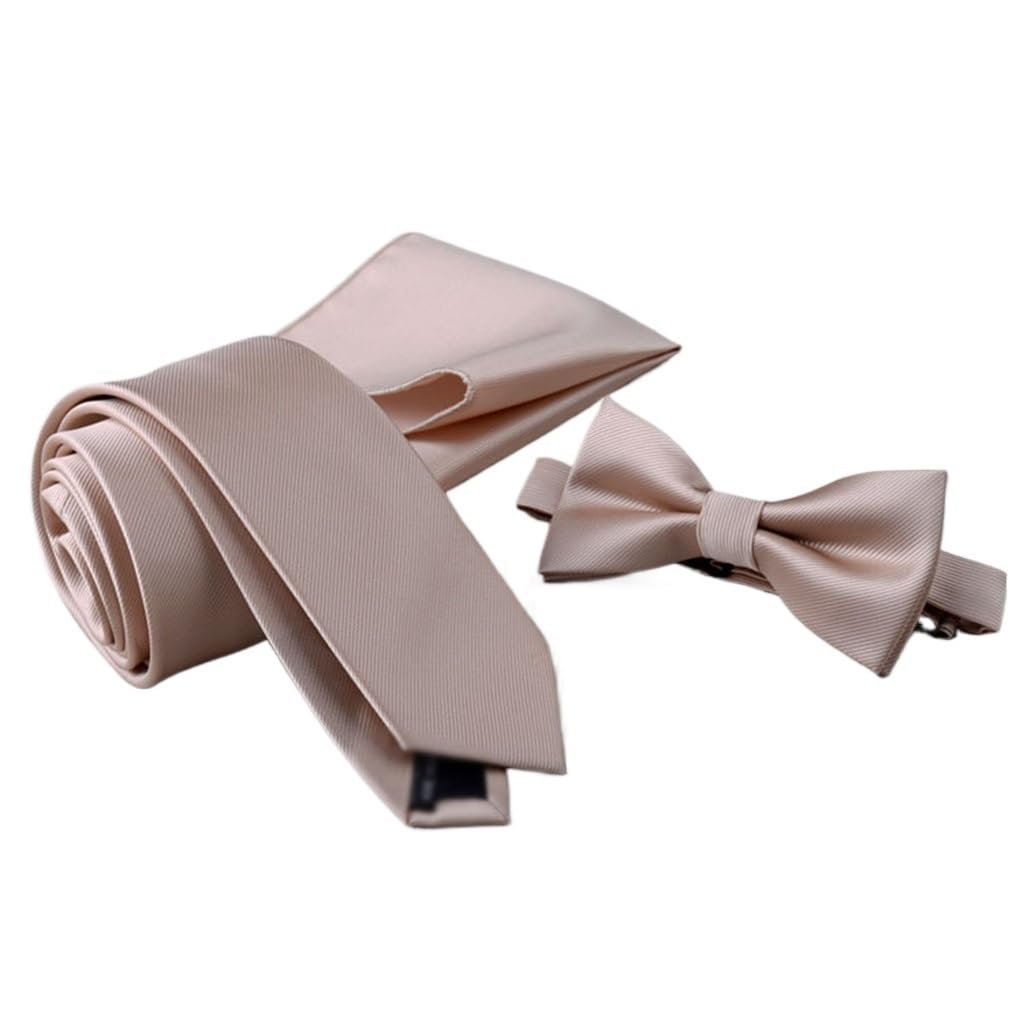 JFDBGU Tie Pocket Towel Suit Tie Male Groom Wedding Korean Version Send Boys Fashion Casual Tie(D)