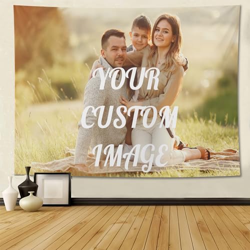 Bbflyper Wandteppich Personalisierte Individuell Wandteppich Mit Eigenem Foto Bild,Personalisierter Hintergrund für Schlafzimmer Wohnzimmer Dekoration