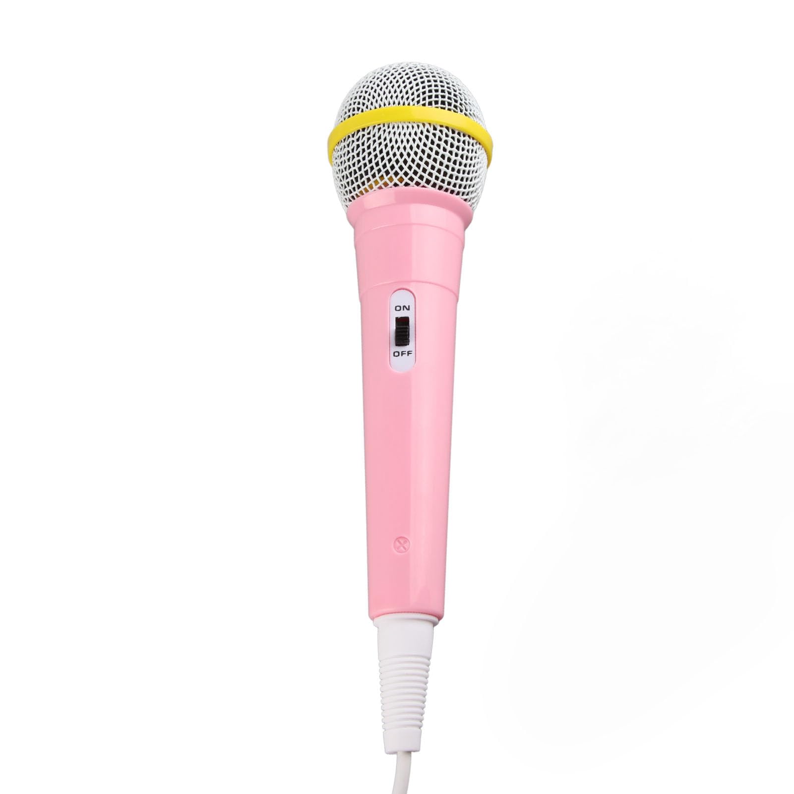 Acouto Mikrofon Przewodowy dla Dzieci Wtyczka 3,5 Mm Niskie Zniekształcenia Przenośna Zabawka Muzyczna Mikrofon do śpiewania do Karaoke Impreza Rodzinna Czysty, Wyraźny, Dokładny Przewodowy dla (PINK)