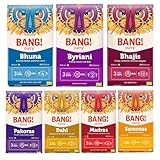 Bang Curry Feast Box, Curry Sauce kits and Spice gift set | Authentic and Easy to use | Restaurant style | Quick and Airfryer Friendly | 100% natural, Vegan Friendly and Gluten free gifts for men