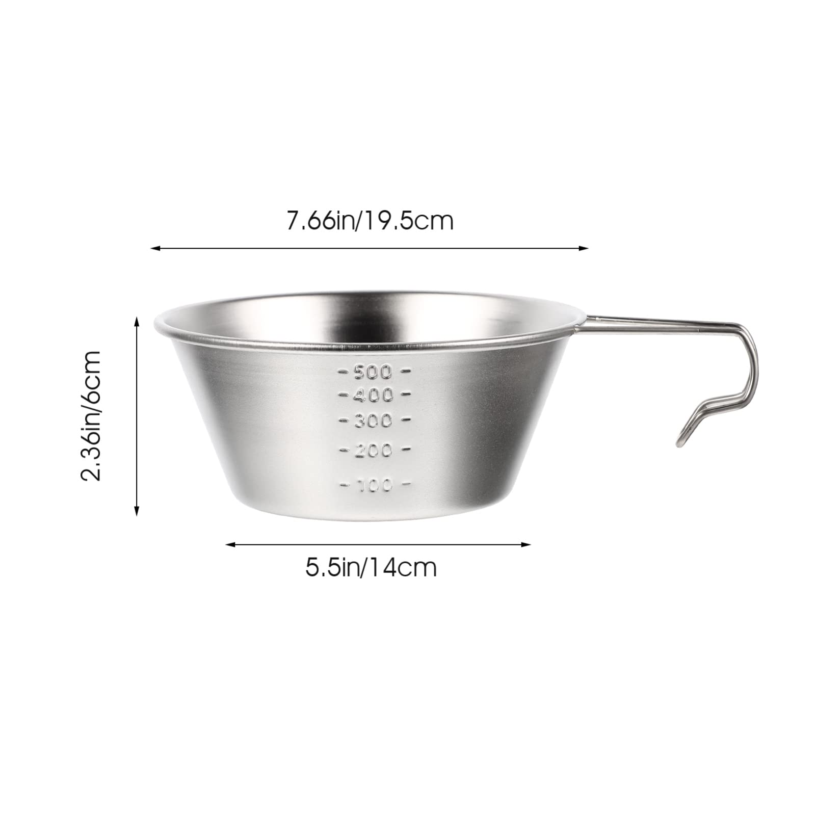 NAMOARLY Stainless Steel Camping Bowl Set 500ml Scale Portable Collapsible Folding Outdoor Bowl Compact Easy to Use