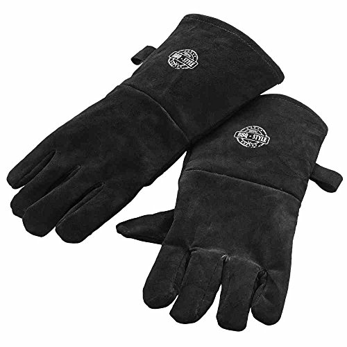 Gefu Guanti per Grigliare BBQ, Guanti da Barbecue, Nero, Pelle Scamosciata, 34 cm, 89246