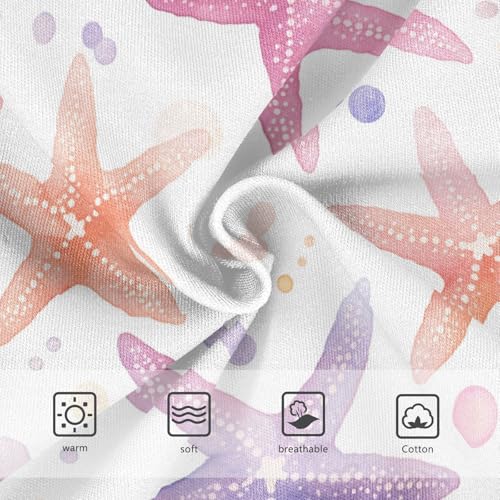 Wusikd Watercolor Starfish Girls' Underwear Cotton Girls Briefs Soft Toddler Underwear 2T3