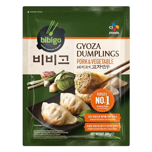 Bibigo Pork and Vegetable Gyozas – Dumplings mit Schwein und Gemüse – Tiefgefroren – 1 x 600 g