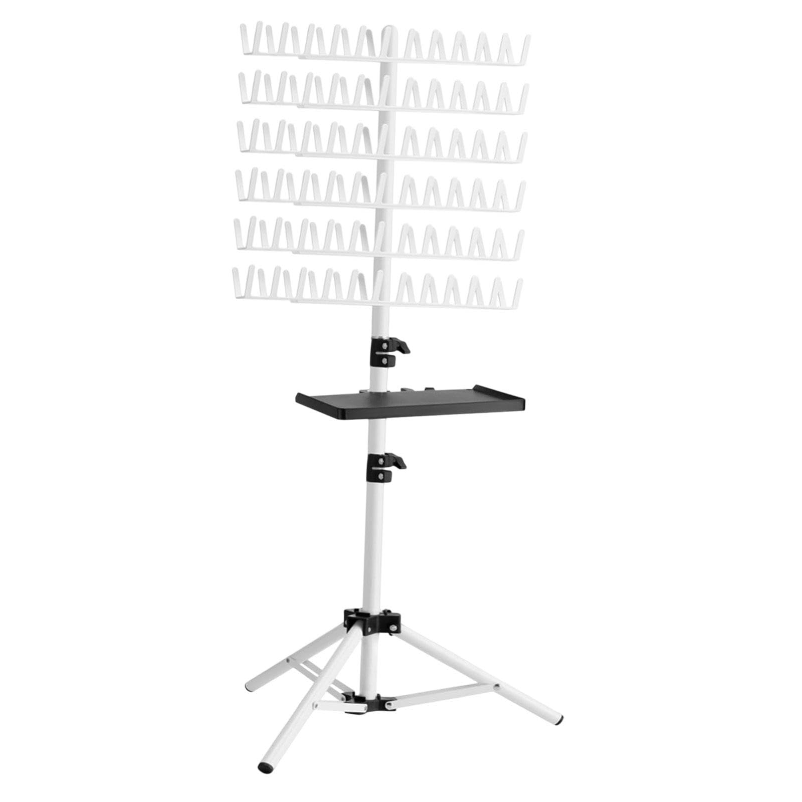 Hair Braiding Rack System für Haarpflege mit Zwei Seiten Höhenverstellbare Eisenkonstruktion Klappbar Und Stabil für Salonpersonal Und Heimanwender, Weiß
