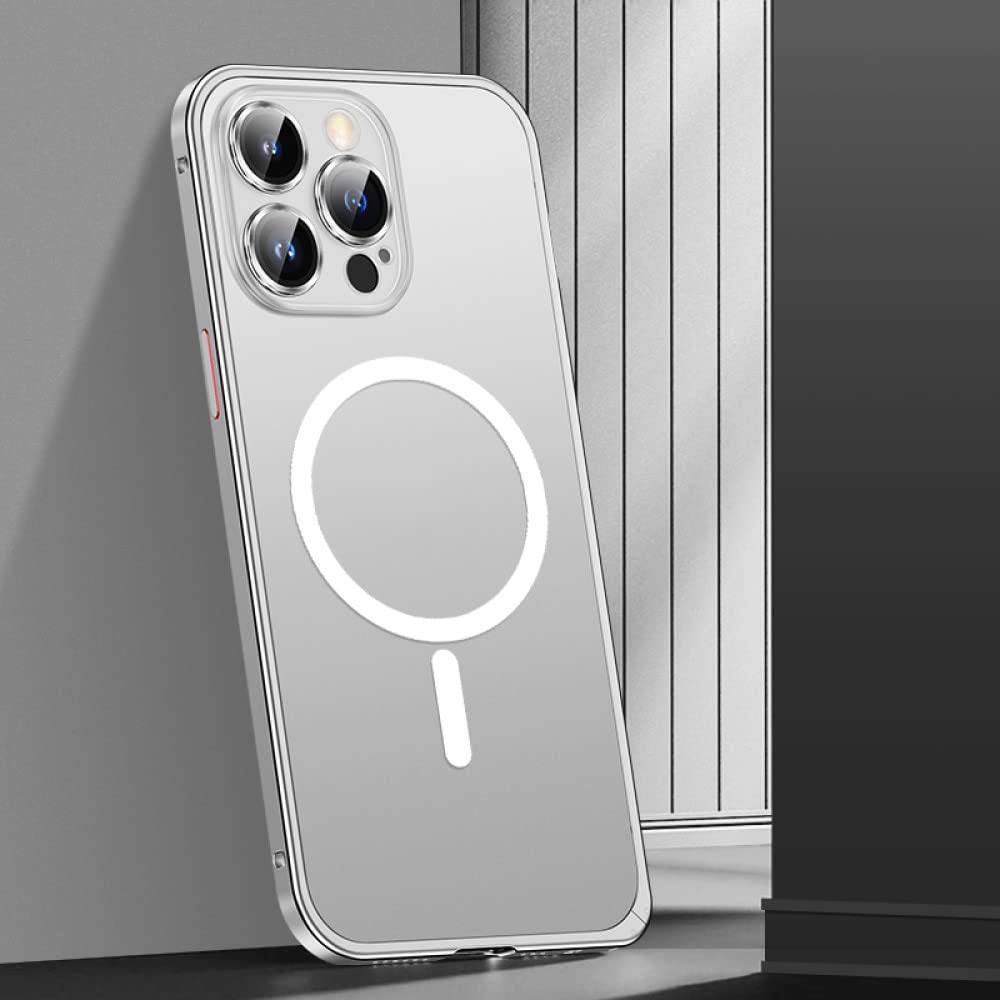 Coque de téléphone magnétique avec protection d'objectif pour iPhone 14 Plus