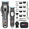 HIENA PRO Set di tagliacapelli professionale da uomo, senza fili, per parrucchieri