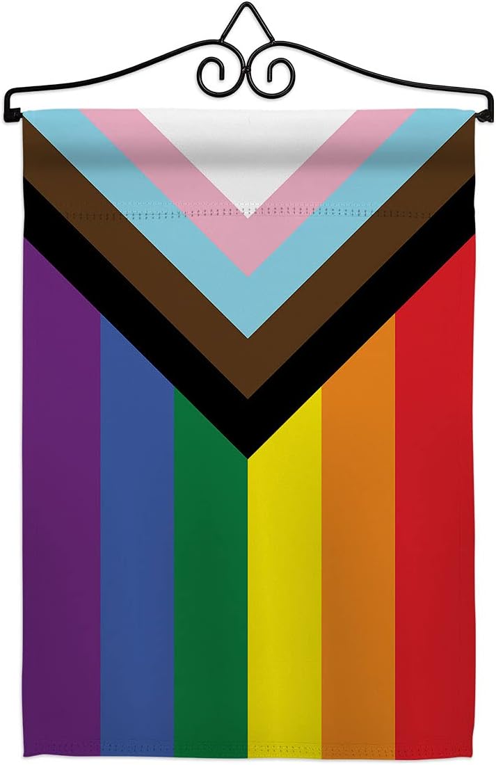 Pride Flag Progress Hanger Kit Wall Mount Canvas Rod Room Decorations Rainbow Flags Bandera Hanging Tapestry Door Poster Gifts for Gay Lesbian Queer Transgender Pride Month Decor Made in USA