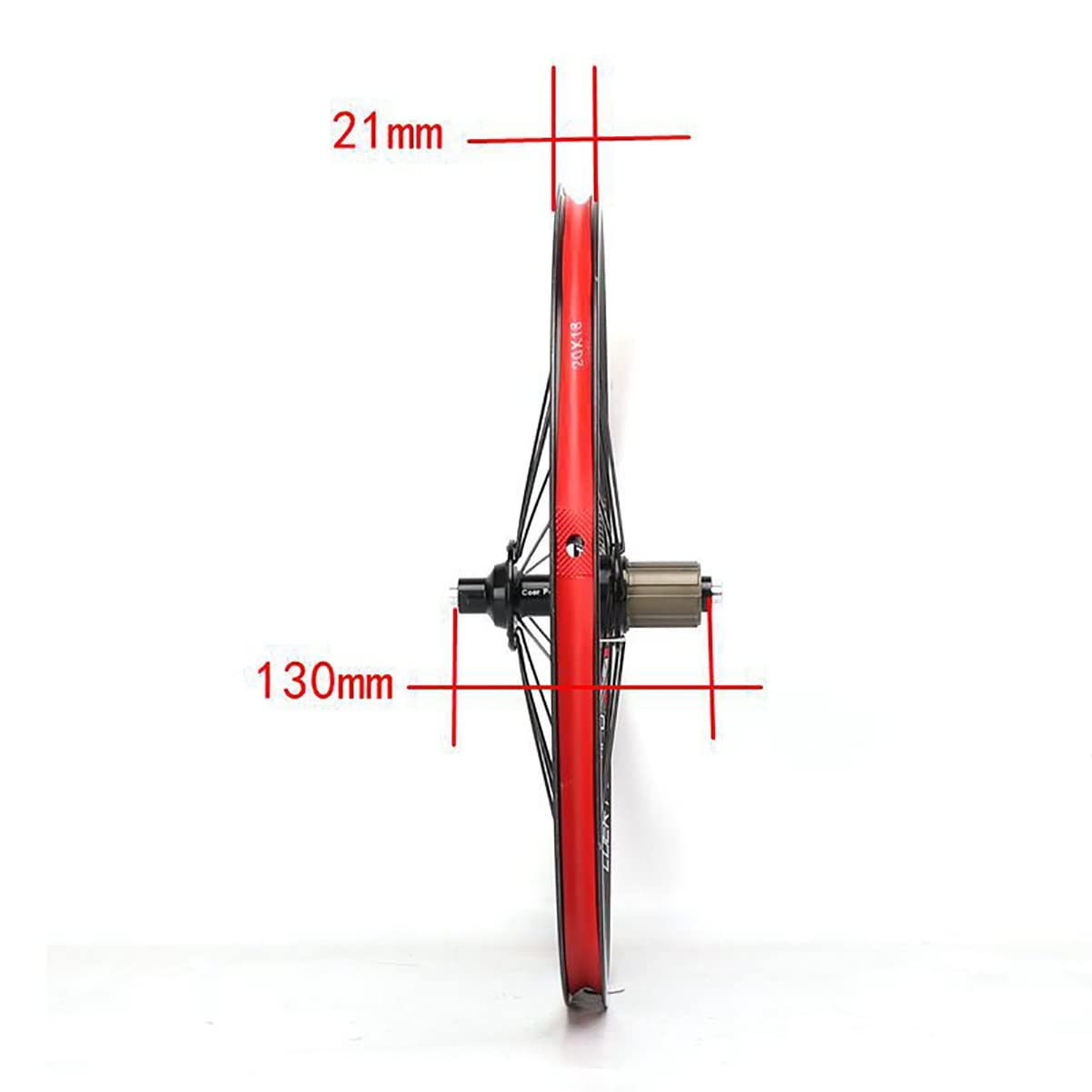Juego De Ruedas BMX 20'' Llantas De Bicicleta Plegables 406/451 Freno C/V | 74/130mm Ruedas De Liberación Rápida Bujes 16/24H Para Cassette 8/9/10/ 11 Velocidades(Silver,451)