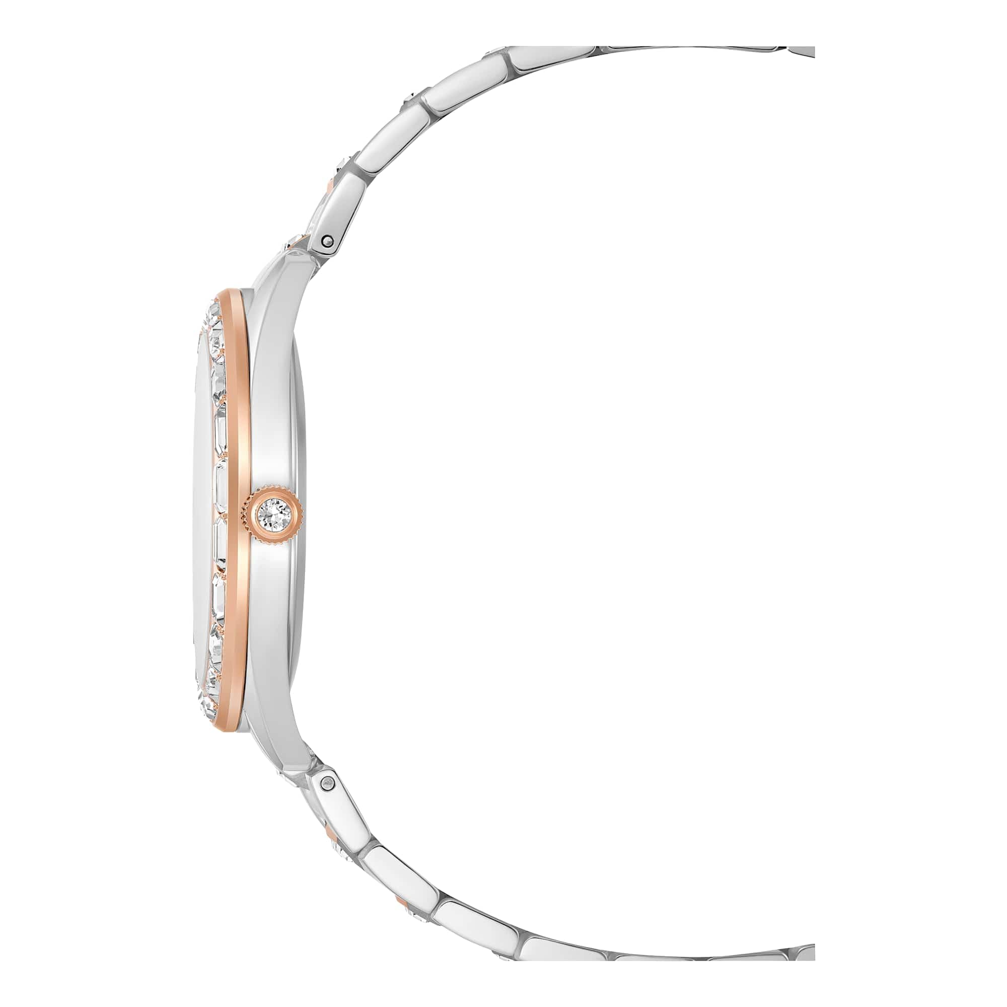 Swarovski Matrix Kollektion Date Uhr, Swiss Made, Metal Armband