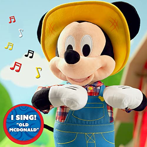 Disney Junior E-I-Oh! Mickey Mouse, Interactive Plush Toy, Sings "Old Macdonald" And Plays “What Animal Sound Is That?” Game, By Just Play #TOP2