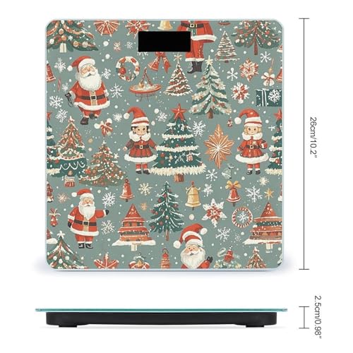 Báscula digital de baño con pantalla LED clara y vidrio templado miniatura 2