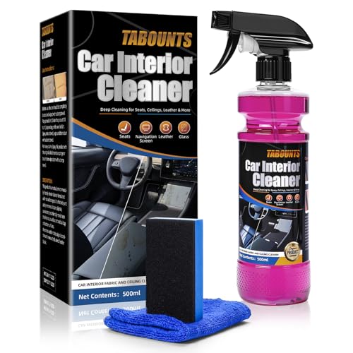 TABOUNTS Car Interior Cleaner –Polishing Cleaner-Multi-Surface Auto Detailing for Leather, Glass,...