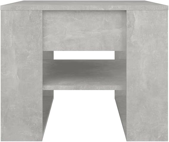 FIRBNUS Flower Table Concrete Grey 55.5 x 55 x 45 cm Office Table Side Table Wooden Living Room Table Modern Stability Small Table Living Room Coffee Table Square Coffee Table Tea Table Wood Material