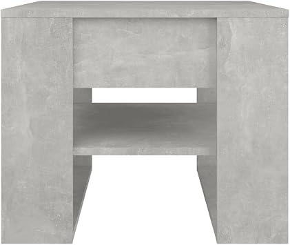 FIRBNUS Flower Table Concrete Grey 55.5 x 55 x 45 cm Office Table Side Table Wooden Living Room Table Modern Stability Small Table Living Room Coffee Table Square Coffee Table Tea Table Wood Material